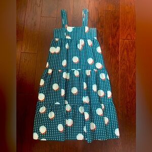 HUNTER BELL Green Sleeveless Sundress with Square Neck